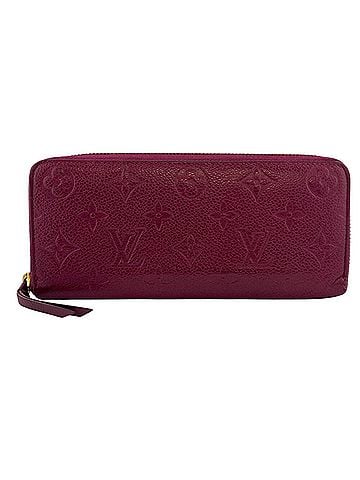 Louis Vuitton LOUIS VUITTON M61701 Portefeuille Clemence Round Zipper Monogram Empreinte Long Wallet Purple (view 1)