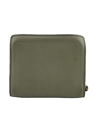 Loewe LOEWE Anagram Compact Wallet, Snap Button Closure, Zippered Coin Purse, Logo, Bi-fold Khaki Green (view 2)