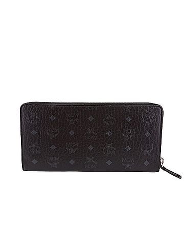 MCM MCM (MCM) Round Zip Visetos Long Wallet, Black (view 2)