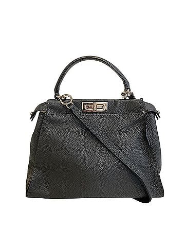 Fendi FENDI 8BN226 Peekaboo 2-Way Handbag Turnlock Shoulder Bag Gray (view 1)