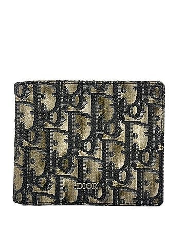 Christian Dior Christian Dior Trotter Jacquard Bi-fold Wallet, Beige (view 1)