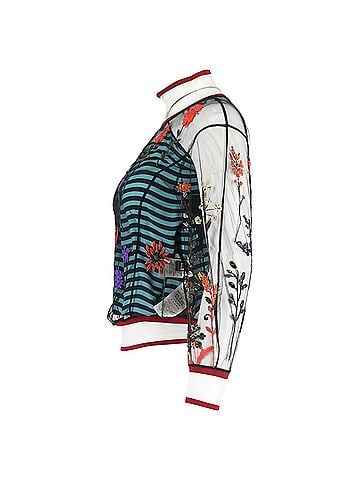 Fendi Fendi Mesh Embroidered Blouse in Multicolor Nylon (view 2)