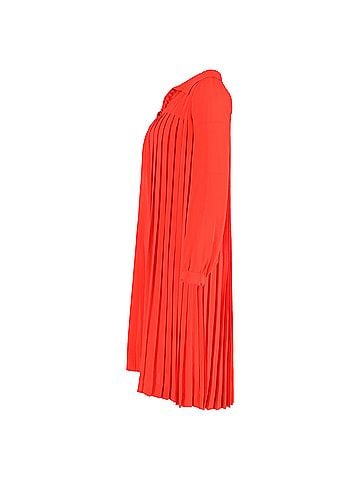 Chloé Chloé A-Line Pleated Dress in Red Silk (view 2)