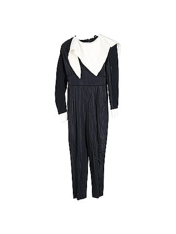 Fendi  Fendi Scarf Detail Long Sleeve Jumpsuit in Black Polyester (view 1)
