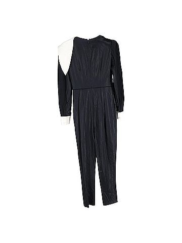 Fendi  Fendi Scarf Detail Long Sleeve Jumpsuit in Black Polyester (view 2)