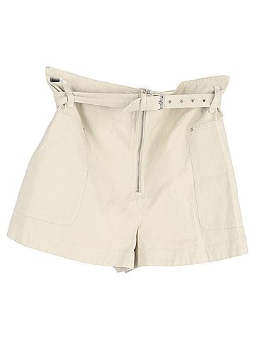 Isabel Marant Isabel Marant Étoile Parana Belted Shorts in White Cotton-Linen  (view 1)