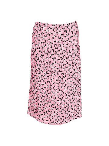 MARNI  Marni Printed Crumpled Midi Gartered Skirt with Slit in Pink Polyester (view 1)