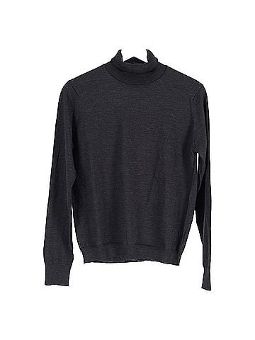 Maison Margiela  Maison Margiela Loose Thread Turtleneck Sweater in Grey Wool (view 1)