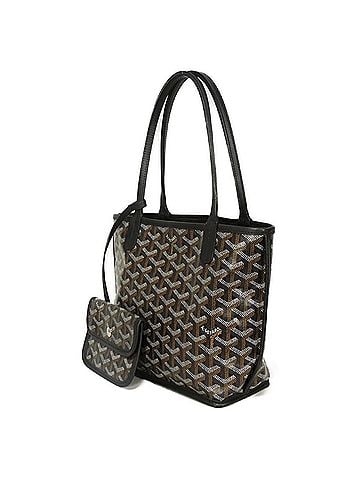 Goyard Goyard Ange Mini Reversible Calfskin Tote Bag with Herringbone Pattern, Black, for Men and Women (view 2)