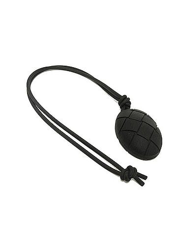 Bottega Veneta Bottega Veneta Egg Coin Case, Tech Rubber Neck Strap, Unused, Maxi Intrecciato, Black, Men's/Women's. (view 1)