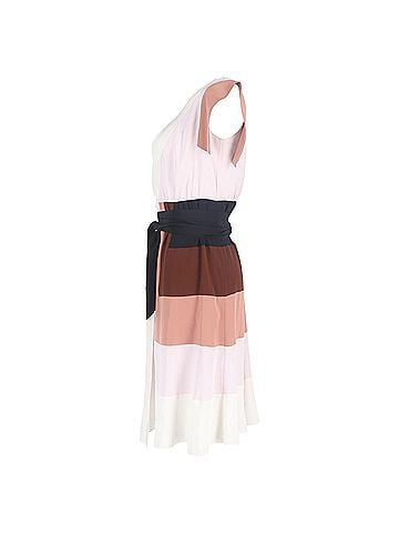 Diane von Furstenberg Diane von Furstenberg Ingrid Colour-Block Crepe De Chine Wrap Dress In Multicolour Silk (view 2)