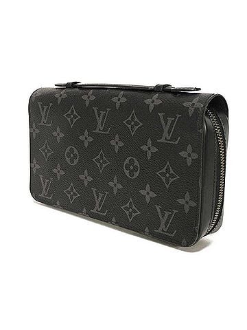 Louis Vuitton Louis Vuitton Zippy XL Long Wallet (Old Model) with LV Logo, Black, Hand Strap, Clutch Bag, Monogram Eclipse Noir, M61698, Men's (view 2)
