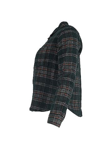 Isabel Marant  Isabel Marant Plaid Buttoned Long Sleeve Shirt in Olive Cotton (view 2)