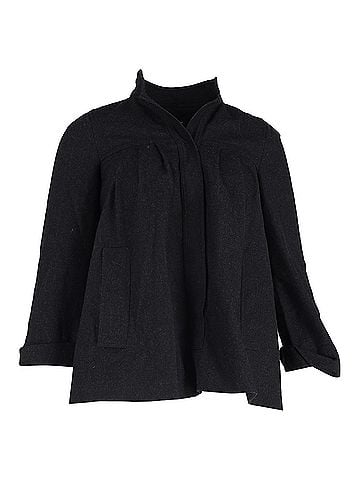 Isabel Marant  Isabel Marant Hidden Button Jacket in Black Wool (view 1)