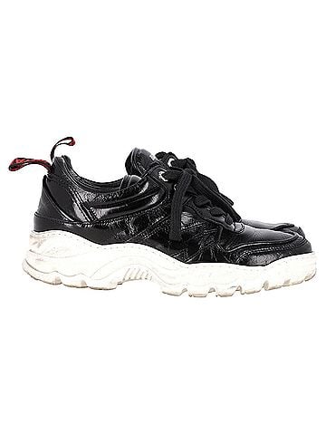 Zadig & Voltaire Zadig & Voltaire  Blaze Crush Sneakers in Black Cow Leather (view 1)