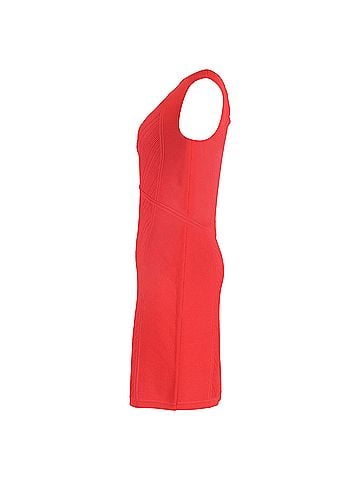 Diane von Furstenberg  Diane Von Furstenberg Knitted V-Neck Mini Dress in Red Viscose (view 2)