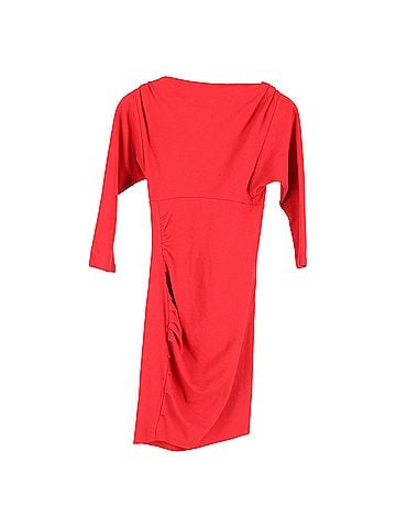 Diane von Furstenberg Diane von Furstenberg V-Neck Sheath Dress in Red Viscose (view 2)