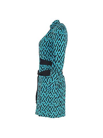 Diane von Furstenberg Diane Von Furstenberg Tessa Wrap Dress in Turquoise Silk (view 2)