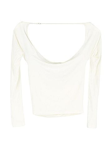 Jacquemus Jacquemus Le T-shirt Lucciu Stretch Woven Top in White Lyocell (view 2)