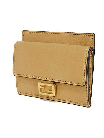 Fendi Fendi FENDI Coin Case Baguette Card Purse Nappa Fragment Unused FF Logo Miele 8M0423 AAJD F15KR Men's Women's (view 2)