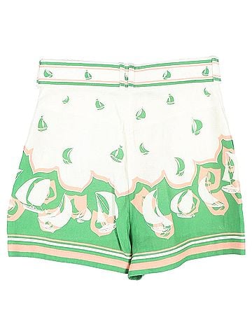 Zimmermann  Zimmermann Belted Printed Shorts in Multicolor Linen (view 2)