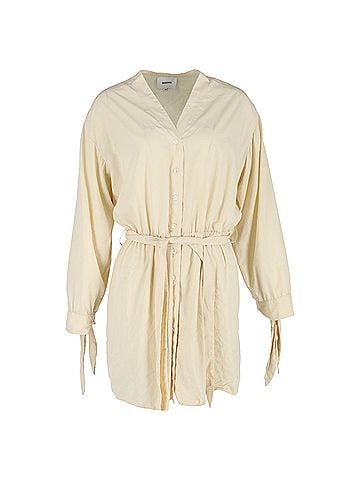 Nanushka Nanushka Shirt Dress in Yellow Cotton (view 1)
