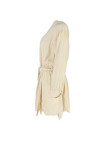 Nanushka Nanushka Shirt Dress in Yellow Cotton (view 2)