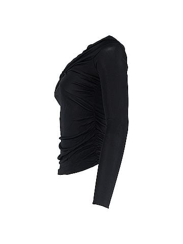 Isabel Marant  Isabel Marant Twisted Long Sleeve Top in Black Viscose (view 2)