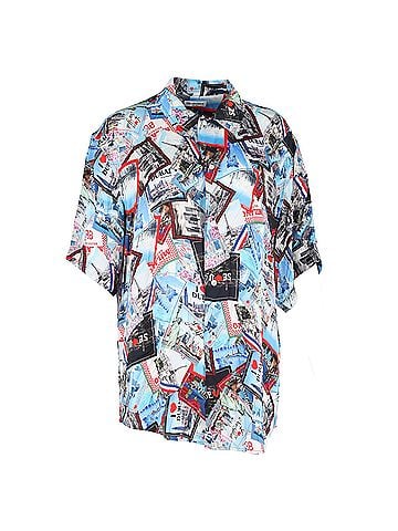 Balenciaga  Balenciaga All Over Cities Shirt in Multicolor Silk (view 1)