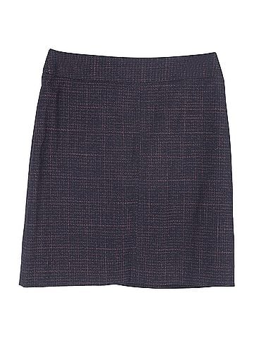Chloé  See by Chloé Plaid Mini Skirt in Navy Blue Cotton (view 1)