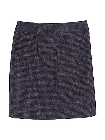 Chloé  See by Chloé Plaid Mini Skirt in Navy Blue Cotton (view 2)