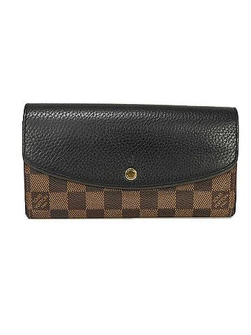 Louis Vuitton Louis Vuitton LOUIS VUITTON Long Wallet Portefeuille Normandie Logo Taurillon Black Ebene Brown Bi-fold Damier Noir N61261 Men's Women's (view 1)