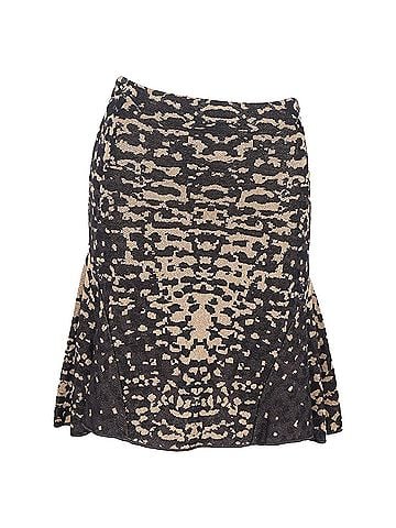 Missoni Missoni Printed Knee-Length Mermaid Skirt in Black and Gold Cotton (view 1)