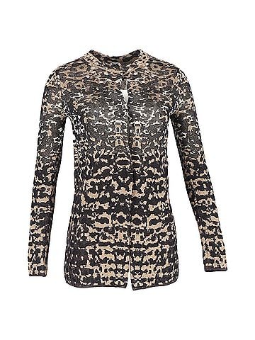 Missoni M Missoni Printed Cardigan in Black and Gold Cotton (view 1)
