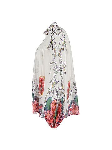 Zimmermann Zimmermann Lovestruck Blouson Blouse in Cream Cotton (view 2)