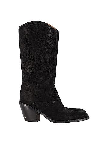Chloé Chloé Western Cowboy Boots in Black Leather and Suede (view 1)