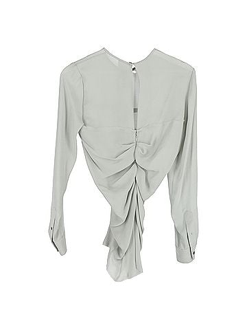 Isabel Marant  Isabel Marant Ruched Blouse in Pale Green Triacetate (view 2)