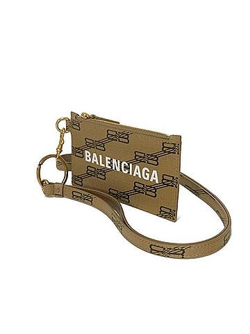 Balenciaga Balenciaga coin case, cash fragment strap, BB logo, card unused, new beige, 594548 210DA 2762, men's wallet (view 2)