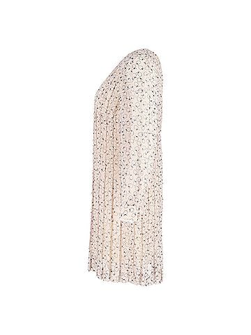 Chloé Chloé Pleated Printed Knee Length Dress in Pastel Pink Polyester (view 2)