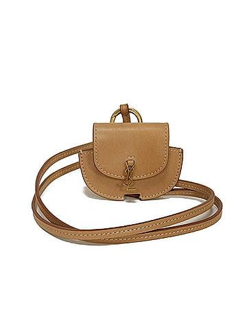 Yves Saint Laurent Yves Saint Laurent Saint Laurent Paris Kaia Keychain/AirPods Case/Strap Cassandra Natural Leather Beige YSL 710891 BWR6W 2725 (Men's/Women's) (view 1)