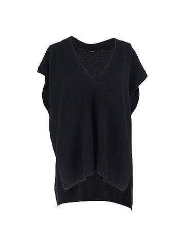 Joseph Joseph V-neck Knit Vest in Black Cashmere (view 1)