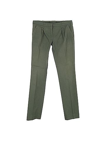 Balenciaga  Balenciaga Straight-Leg Chino Trousers in Olive Cotton (view 1)