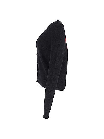 Saint Laurent Saint Laurent Flamingo Cardigan in Black Mohair (view 2)