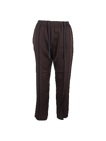 Haider Ackermann  Haider Ackermann Drawstring Wide-Leg Trousers in Brown Cotton (view 1)
