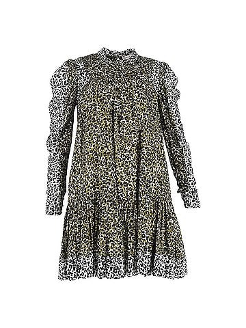 Ulla Johnson  Ulla Johnson Amira Leopard-Print Mini Dress in Multicolor Cotton (view 1)