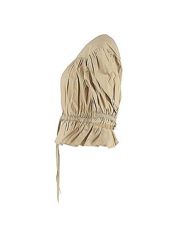 Ulla Johnson Ulla Johnson Minnie Gathered Blouse In Beige Cotton (view 2)