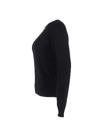 Saint Laurent Saint Laurent Studded Sweater in Black Wool (view 2)