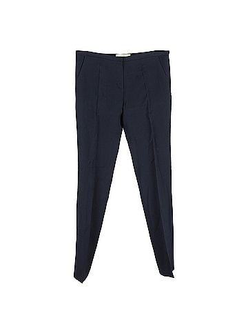 Balenciaga Balenciaga Straight Leg Trousers in Navy Blue Wool (view 1)