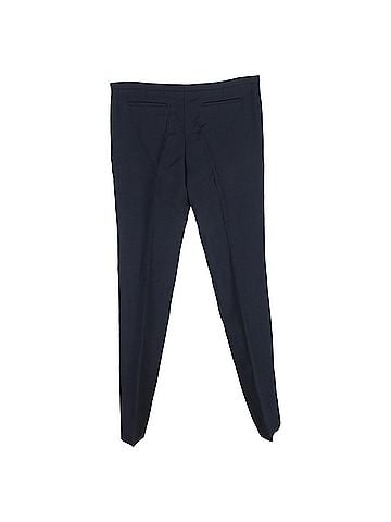 Balenciaga Balenciaga Straight Leg Trousers in Navy Blue Wool (view 2)