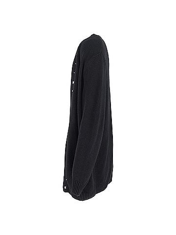 Saint Laurent Saint Laurent Embellished Open Cardigan in Black Wool (view 2)